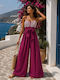 Damen Jumpsuit Burgundisch