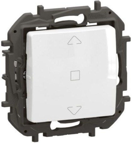 Legrand Niloe Recessed Wall Switch for Rolling Shutters Without Frame White