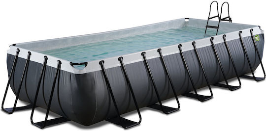 Exit Toys PVC Schwimmbecken mit Metallic-Rahmen Grau