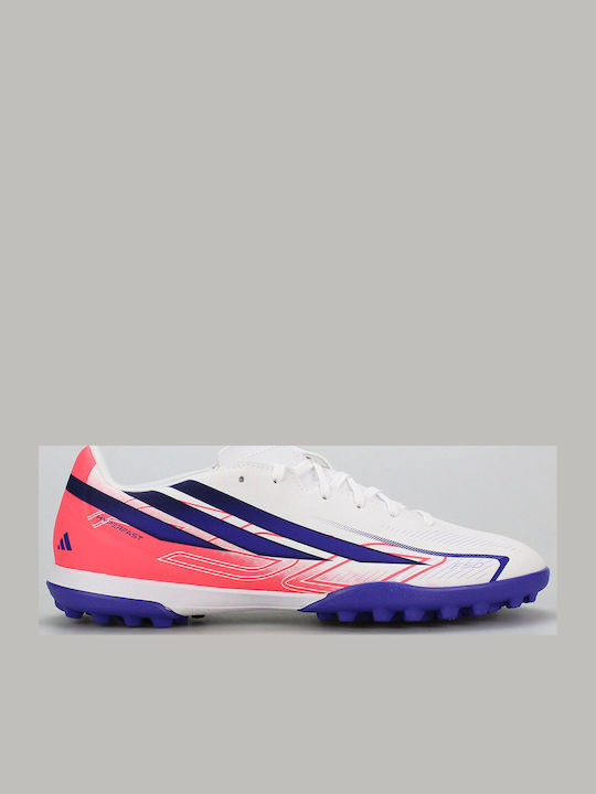 adidas F50 Hyperfast Club TF Football Shoes with Molded Cleats White adidas F50 Hyperfast Club TF Football Shoes with Molded Cleats White