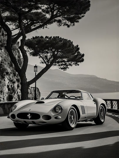 Poster Ferrari 250 Gto Cr059 40cm X 50cm Κορνίζα Καφέ Ξύλου 63085pd156201f63322
