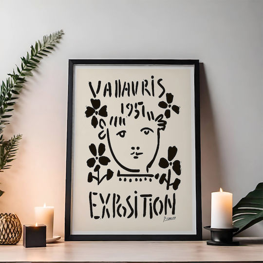 Poster Pablo Picasso Vallauris 1957 Art247 40cm X 50cm Μαύρη Ξύλινη Κορνίζα-63780pd156084f55321