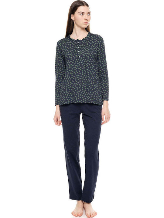 Pink Label Winter Women's Pyjamas Set Green