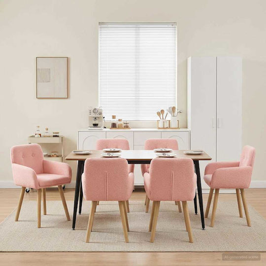 Pink Dining Chairs 6 pcs 59x57x85 cm