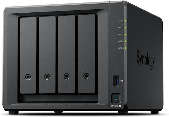 Synology DiskStation DS925+/2x HAT3300-6T NAS Turn cu 4 Sloturi pentru HDD/M.2/SSD și 2 Porturi Ethernet