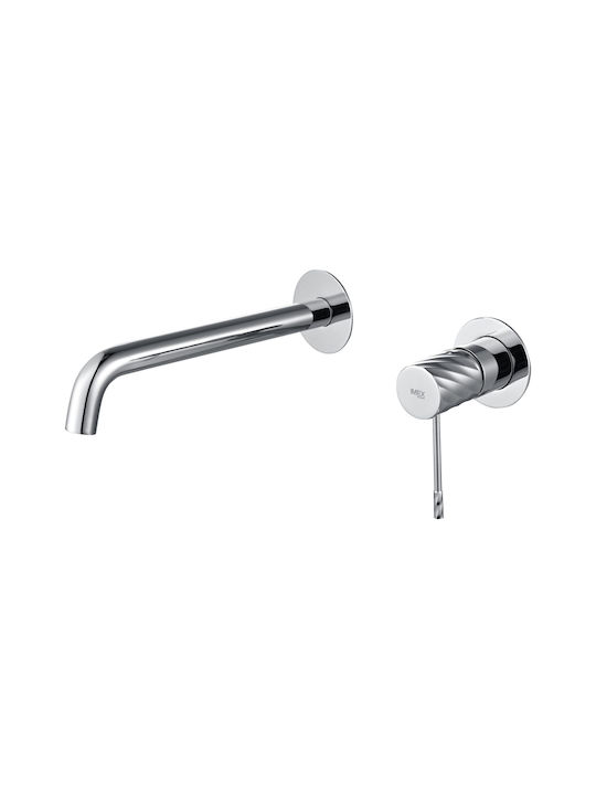 Imex Built-in Faucet Mixer for Bathroom Sink Silver