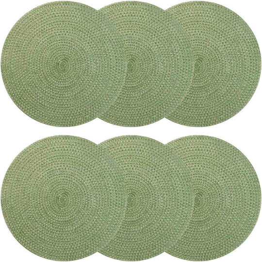 vidaXL Tischsets Korbweide Grüne 30x30cm 6 Stück
