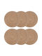 vidaXL Brown Placemats 30x30cm 6 Pieces