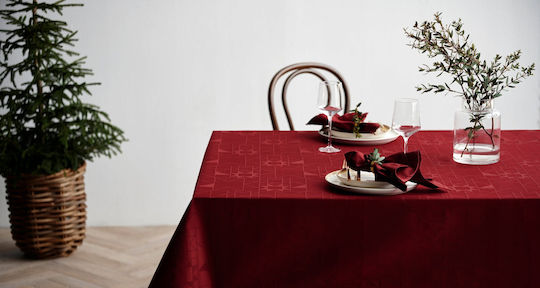 DYWANY ŁUSZCZÓW Tablecloth Red 140x370 cm