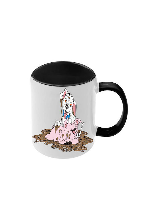 Κούπα Dalmatians Δαλματίας Μαύρη Λαβή Εσωτερικό
