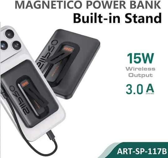 SiiPro SP-117B MagSafe Power Bank 5000mAh 15W Black