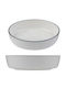 XM-Casa Deep Serving Plate Porcelain Blue with Diameter 21cm