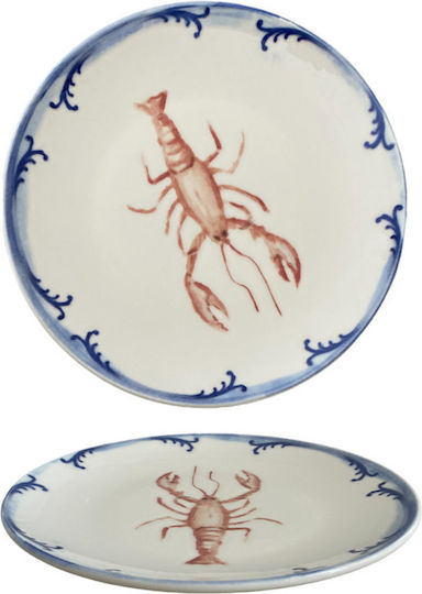XM-Casa Shallow Serving Plate Made of Blue Porcelain 25cm