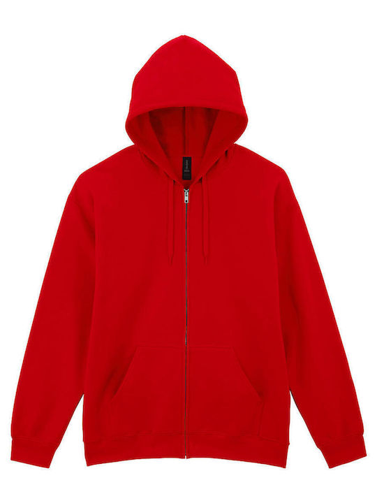 Gildan Softstyle Мъжки Рекламен Суитшърт Дълъг Ръкав Red