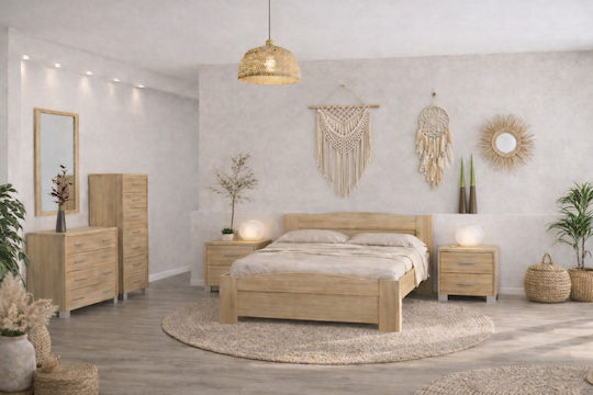 Спален Комплект Къма Дъб 140x200см 5 Бройки