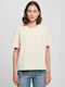 BYB Women's Promotional Short Sleeve T-Shirt White Sand