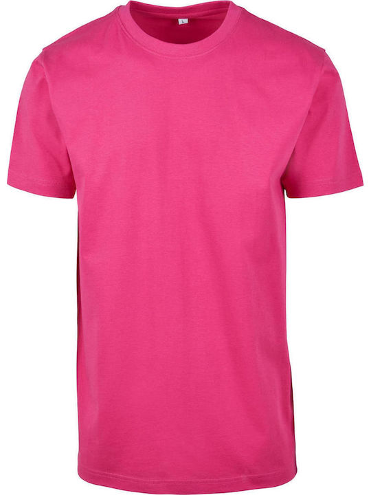 BYB Ανδρικό Διαφημιστικό T-shirt Κοντομάνικο Hibiskus Pink