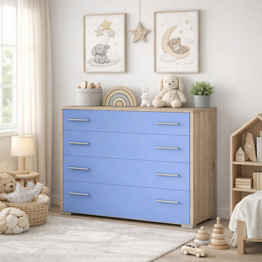 Βιβλιοθήκη Δαπέδου Ξύλινη Γαλάζια 80x45x90cm Βιβλιοθήκη Δαπέδου Ξύλινη Γαλάζια 80x45x90cm