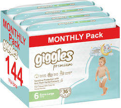 Giggles Premium No. 6 για 15+kg 144τμχ