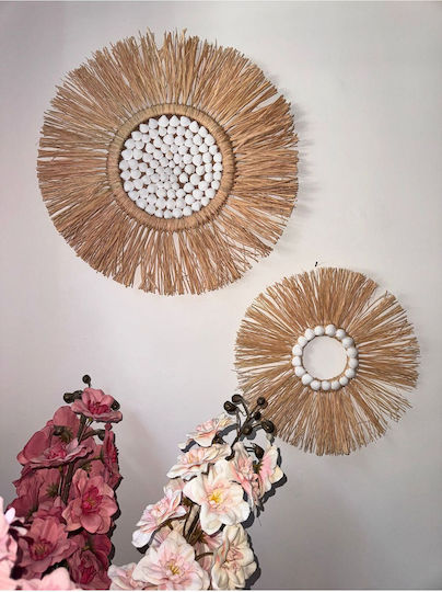 SteweHome Handmade Wall Decor White 40x40cm 2 Pieces