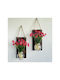 SteweHome Wanddekoration Rosa aus Hölzernes 30x14cm 2Stücke