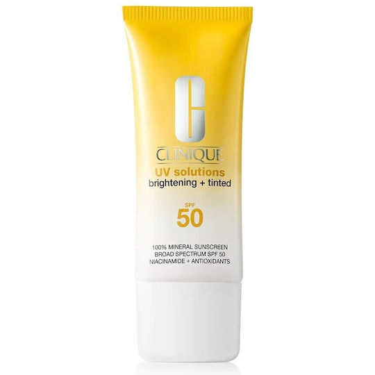 Clinique UV Solutions Brightening + Tinted Mineral Αντηλιακό Προσώπου SPF50 με Χρώμα Medium Deep 40ml