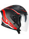 CGM 127G Deep Anthracite / Red Matt Κράνος Μηχανής Jet ECE 22.06 1330gr