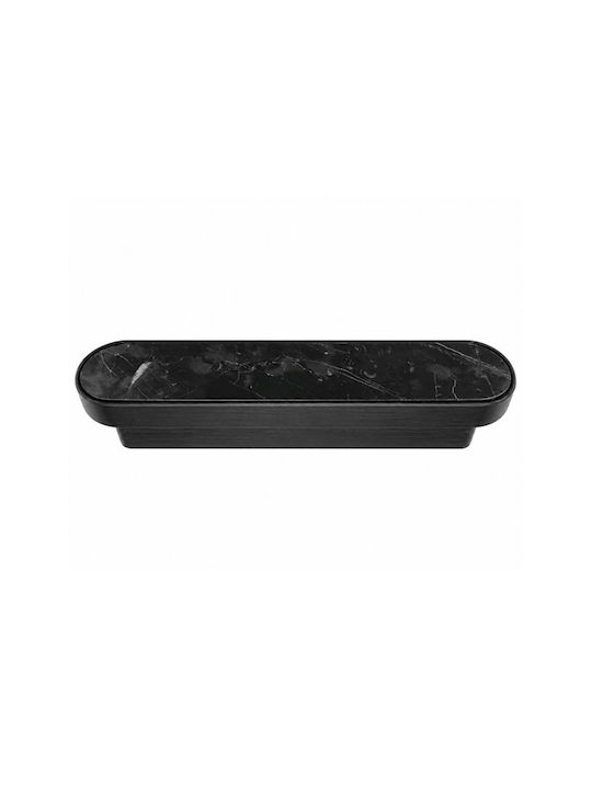 Sc Herrajes 880 Furniture Handle Made of Marble & Metallic Black with Hole Centers 96mm