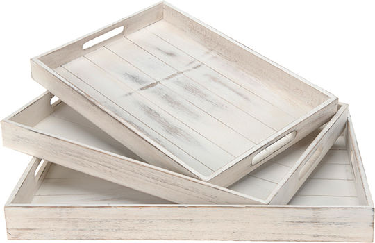 Wooden Serving Tray 3 Pieces
