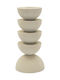 Mauro F Metall Kerzenhalter in Beige Farbe 10x21cm