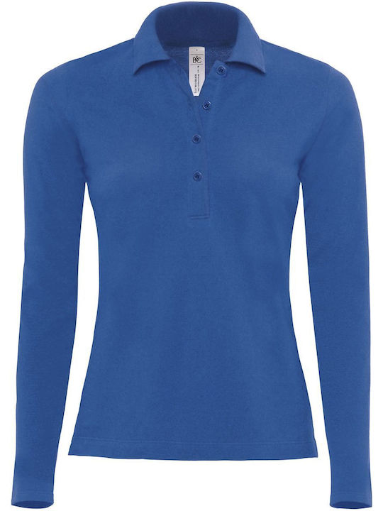 B&C Safran Pure Lsl Damen Werbebekleidung Langärmeliges Bluse Royal