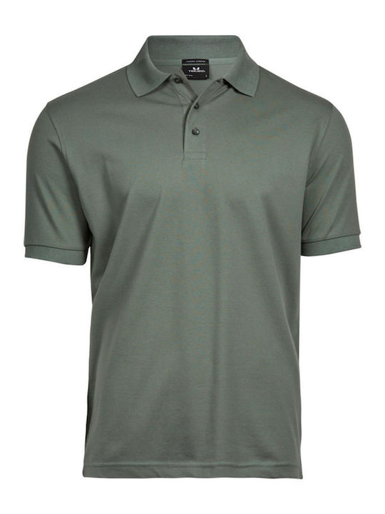 Tee Jays Luxury Stretch Ανδρικό Διαφημιστικό T-shirt Κοντομάνικο σε Πράσινο Χρώμα
