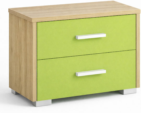 Wooden Green Bedside Table 50x34x48cm