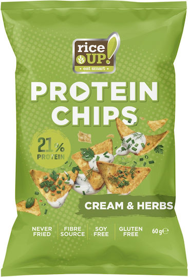 Rice Up Chipsuri Proteice 21% Proteine Cream Herbs 60g