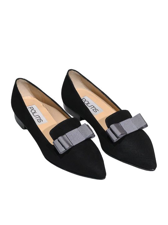Leather Women's Moccasins In Black Colour