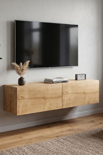 Έπιπλο TV Επιτοίχιο Μπλε 120x32x30εκ.