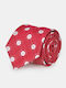 Berto Lucci Men's Tie with Printed Pattern in Red Colour