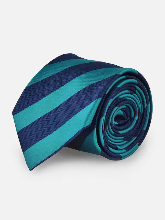 Berto Lucci Men's Tie with Printed Pattern in Green Color