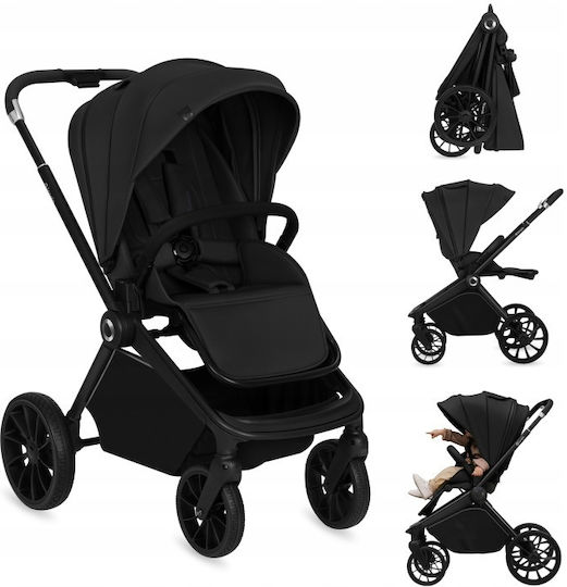Lionelo Mika Plus Reversible Pushchair Suitable for Newborn Black Onyx 10.9kg