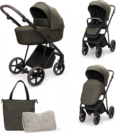 Dovadi Atta Plus Reversible 2 in 1 Baby Stroller Suitable for Newborn Sicilian Olive