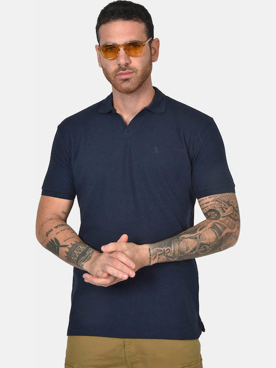 Berto Lucci Men's Polo Blouse Blue