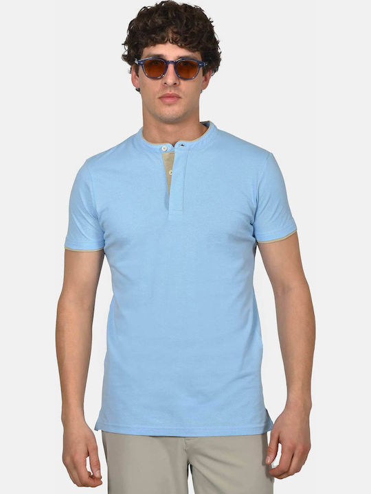 Berto Lucci Polo Men's Blouse Light Blue