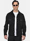 Long Sleeve Overshirt in Regular Fit Black