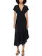Summer Midi Evening Dress Black