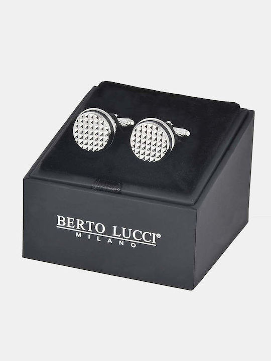 Berto Lucci Cufflinks in Silver Colour