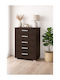 Chest of Drawers Wooden Wenge 60x45x90cm
