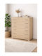 Kommode Schlafzimmer Holz Eiche 90x45x108cm