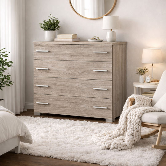 Kommode Schlafzimmer Holzschatten Eiche 100x39x71cm