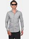 Long Sleeve Cotton Shirt in Regular Fit Black