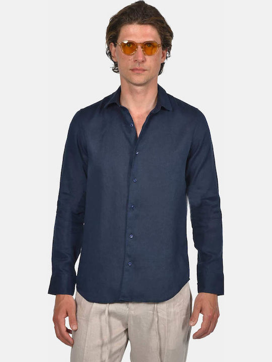 Berto Lucci Long Sleeve Linen Shirt in Regular ...